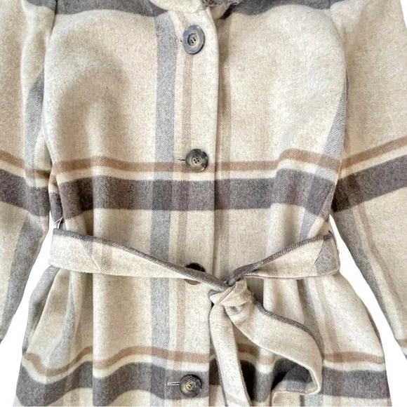 Wool/Angora Coat, Knit Collar, Dominic Bellissimo, Made in Canada, Size 6 - Picture 9 of 13